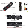 Waterproof Zoomable Tactical Mini Led Flashlight